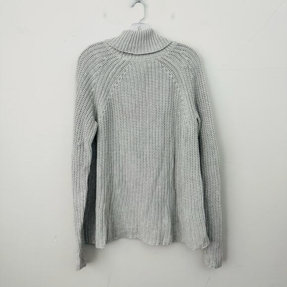 Goodthreads Gray Crochet Turtle Neck Pullover Sweater Women’s Size L - Picture 6 of 7